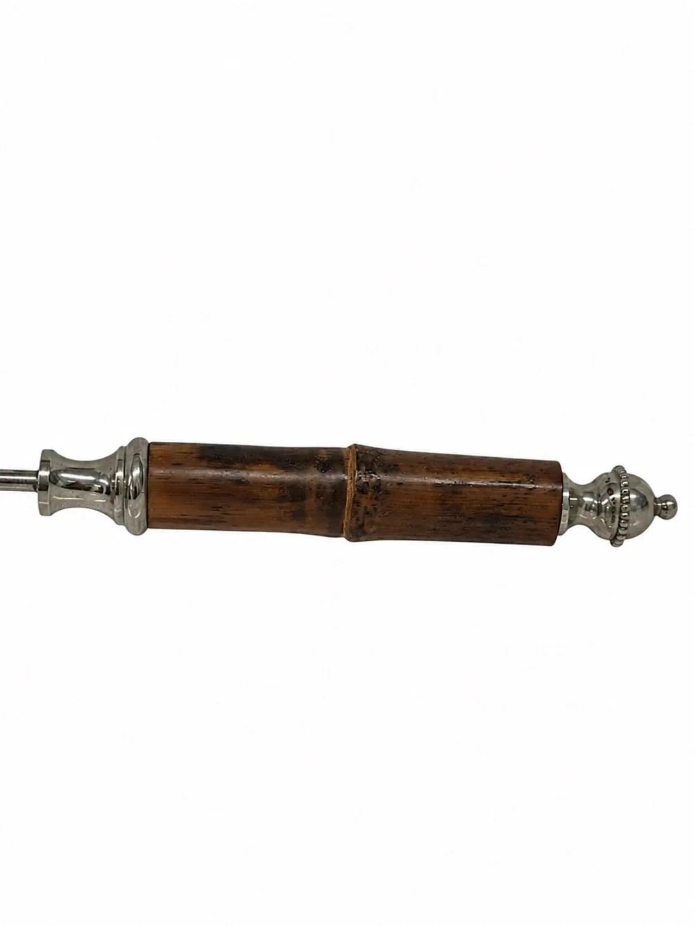 Vintage 70/80s Double Side Cocktail Shot Jigger Peg Measure w/Ornate Wood Handle
